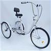 TIXBYGO Triciclo da 24 pollici per anziani, bicicletta a 3 ruote con carrello, triciciclo a 6 marce, per adulti, comfort per attività all'aria aperta, Urban (bianco)