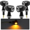 evermotor 12V 4 Pezzi E24 Mini Frecce Moto Omologate,Frecce LED Universale Indicatori Segnale Bullet Lega di Zinco Investimento Casting IP67 Impermeabile E-mark