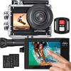 Exprotrek Action Cam, 20MP Action Cam 4K con Touch screen, Stabilizzatore EIS, Impermeabile Fino a 40m Sotto L'acqua