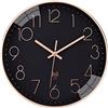 ACCSHINE 30cm Orologio da Parete Radiocontrollato Orologio da Parete Moderno Grande Silenzioso Semplice Classico orologio parete Decorazione da Parete per Casa Ufficio Cucina Soggiorno Camera