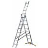 Gierre Hailo Hobbylot AL410GLIM, 3x8 gradini, 4.90 m - Scala in alluminio - Altezza stimata operativa 5.90 m