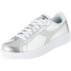 Diadora Game Step Premium Metal, Scarpe da Ginnastica Donna, White/Silver, 36.5 EU