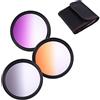 AFGRAPHIC Filtri a colori graduati per fotocamera 67mm arancione viola grigio filtri graduati set per obiettivo Fujifilm XF 18-135mm f/3.5-5.6 R LM OIS WR, per obiettivo Leica Noctilux-M 75mm f/1.25 ASPH