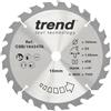 Trend Lama per Sega Circolare a Batteria per Legno, diametro 184mm, foro 16mm, 24 denti, taglio 1,65mm, angolo +18°, metallo duro (TCT), finitura media, CSB/18424TA