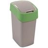 CURVER Cestino FLIP BIN 9L argento/verde