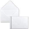 NEUSER PAPIER Buste da lettera bianche per lutto con taglio nero - 100 pezzi - Kuverts in formato DIN B6 120x175 mm con bordi gommati senza finestre per funerali, necrologi, ringraziamenti, condoglianze