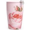 Tea Forte Kati Cup Tazza da infusore da tè in ceramica con cestino e coperchio per ripiani, Jardin