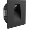 Eglo Led luce da incasso Mecinos, faretto da incasso, illuminazione per scale in metallo nero, Led lampada da incasso a parete, L x L 8 cm