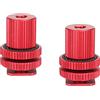 CAMVATE Supporto per slitta per flash a vite da 1/4-20 per fotocamera DSLR Rig (rosso, 2 pezzi) -3064