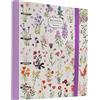 Grupo Erik: Raccoglitore A4 Wild Flowers, Raccoglitore a 4 anelli con elastico e copertina rigida in cartone, 32 x 27,5 cm, Cartella Portadocumenti A4, Raccoglitore floreale