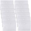 D.RECT 5530 Set di 12 cartelle portadocumenti A4, cartelle portadocumenti con chiusura a bottone, organizer tascabili per scuola e ufficio, organizer per buste per documenti e lettere, trasparente