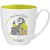 GRUSS & CO 45491 - Tazza Anti-Stress per i colleghi, 45 cl, Idea Regalo, in Porcellana New Bone Cina, 9,5 cm, Colore: Giallo