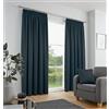 Fusion, Galaxy, coppia di tende plissettate oscuranti, blu navy, 117 x 183 cm (larghezza x lunghezza)