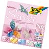 Folia, Fogli Pieghevoli, 80 g/mq, 50 Fogli Assortiti in 5 Motivi, Sweet 20x20cm, 20 x 20 cm