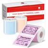 Phomemo Etichette per stampante di etichette M220 M250 M221 M120 M150 M108 M110 M421 Etichetta autoadesiva quadrata forte, 3 Rotoli, 40x30mm,230 Etichette/Rotolo (rosa/blu/kaki)