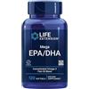 Life Extension, Mega EPA/DHA, Omega-3 da Olio di Pesce, 120 Capsule molli, Testato in Laboratorio, Senza Glutine, Senza Soia, Non OGM