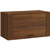 vidaXL Scarpiera a Muro Rovere Marrone 70x35x38 cm Legno Massello Pino