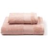 Caleffi | Asciugamano con Ospite Asciugamano con Ospite Bamboo Prima Natura, in cotone, Colore ROSA, STANDARD - 60% Cotone 40% Bamboo