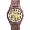 SUPBRO Orologio da Uomo in Legno meccanico con cinturino in legno, adatto a qualsiasi polso movimento al quarzo giapponese
