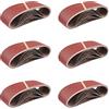 FD-Workstuff Nastri Abrasivi in Tessuto │ 30 pezzi │ 75 x 457 mm │ Mixpack (6 x grana 40/60/80/120/180 ciascuno) │ per levigatrici a nastro │ Carta Abrasiva │ Set di Nastri Abrasivi