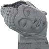 DRW Vaso Testa di Buddha da tavolo in ceramica in tonalità grigie 32 x 25 x 27 cm