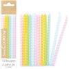 ScrapCooking 0358 - Candele lunghe torcenti pastello a spirale multicolore - Twisted Candles per torta di compleanno - Decorazione per bambini adulto, in paraffina con picchi
