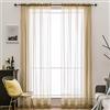 MIULEE Tende Trasparenti Con Passanti Morbidi Finestre per Salotto Eleganti Soggiorno per Camera da Letto e Tende Cameretta Bambini 2 Pannelli 140x280cm Cammello