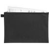 VELOFLEX - Busta da banco in tessuto formato DIN A4 con cerniera metallica | Borsa da trasporto, portamonete, nera, per formato 330 x 220 mm, chiudibile con lucchetto o sigillo