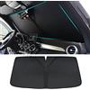SAXTZDS Adatto per Audi Q3 F3 2018-2022, Parasole per parabrezza auto, Copertura completa parabrezza parasole, Auto parasole, Nero, 120*60cm