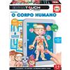 Educa Touch Junior O Corpo Umano | Discobrirão as Diverse parti do Corpo, imparerão quais são os 5 sensi, orsi principali, organi e come forma um bambino non utero. Lingua Português (18406)