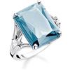 Thomas Sabo Anello da donna pietra blu grande con stella argento sterling 925 TR2261-644-31-50