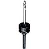 Starrett SDS-Plus A2-1E - Mandrino per sega a tazza con gambo esagonale da 32-210 mm, con trapano pilota HSS extra lungo