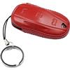 M.JVisun Vera Pelle Chiave Auto Protettiva Custodie Cover per Tesla Model 3 / per Tesla Model S/per Tesla Model Y Intelligente Chiave Portachiavi - per Tesla Model 3/S/Y - Rosso