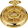 Tiong Orologio da tasca meccanico senza batteria, stile vintage, meccanico, numeri romani, con custodia e catena, per uomo, Mpw115-uk, 100%