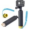 Digicharge Impugnatura Galleggiante Impermeabile Per GoPro Hero12 Hero11 Hero10 Hero Max/DJI OSMO Action 3 / Insta360 One/Akaso Action Camera Float con Spazio Interno Impermeabile, Giallo