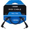 BOSS BCC-1-3535 - 30 cm / 1ft - Cavo MIDI TRS salvaspazio da 3,5 mm - offre una connettività di qualità per i pedali BOSS