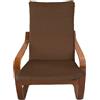 Dorian Home Fodera Cuscino Per Poltrona Poang In Maglia Tecnica Elasticizzata - Rivestimento Pratico Da Montare, Lavabile In Lavatrice, No Stiro (Cioccolato)