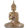 DRW Figura di un Buddha seduto in resina in oro 18 x 10 x 26 cm