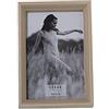 DRW Set di 2 portafoto per foto da 10 x 15 cm in legno dm e carta naturale 12,4 x 17,4 x 3 cm
