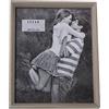DRW Set di 2 portafoto per fotografia da 20 x 25 cm in legno dm e carta naturale 22,4 x 27,4 x 3 cm