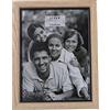 DRW Set di 2 portafoto per foto da 15 x 20 cm in legno dm e carta naturale e nera 18,6 x 23,6 x 1,5 cm