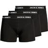 JACK & JONES Jacanthony Trunks 3 Pack Black, Boxer a pantaloncino Uomo, Bianco - Nero, L