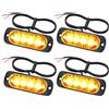 EYPINS 4 X 4 LED Luce Stroboscopica,Luce di Emergenza,12V/24V,18 Modalità Flash,IP65 Impermeabile,Adatto per Camion,Trattori,Auto,Carrelli Elevatori