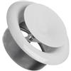 EUROPLAST Ø 100mm Diffusore di Alimentazione dell'aria - Valvola a Disco Regolabile - Griglia di Ventilazione Rotonda in Acciaio - Bianco