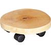 Wagner Carrello per Piante Tronco D'Albero Unica Ø 25-30 x 8 cm I per Interni, Betulla in Legno massello FSC®,Naturale, Oliato I Carrello per Fiori con Ruote I Portata 100 kg I Fatto in UE-20026801