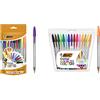 BIC Penne Colorate a Sfera, Cristal Multicolour, Colori Assortiti, Punta Larga (1.6 mm), Confezione da 20 Cancelleria Scuola & Cristal Set Penne Colorate A Sfera