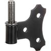 Alberts 306588 Cardine Piastra Ornamentale | da avvitare |, Vernice ad Immersione Nera