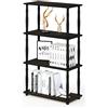 Furinno Turn-N-Tube Libreria a 4 Piani, caffè Espresso (Espresso/Black), 109.86 x 29.46 x 59.94 cm