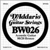 D'Addario Corda singola D'Addario BW026 per chitarra acustica, Bronze Wound, 026