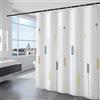 GRICOL Tenda Doccia 180x200CM Tenda da Bagno in Poliestere Doccia con 12 Ganci Lavabile in Lavatrice per Doccia e Bagno Bianco